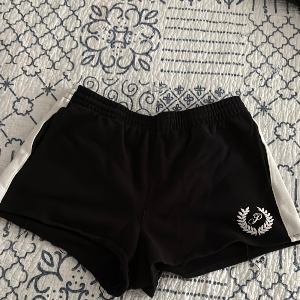 PINK Victoria's Secret Black and White Athletic Shorts